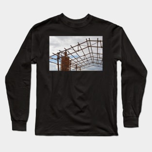 Rusted Industrial Tank and Metal Frame Long Sleeve T-Shirt